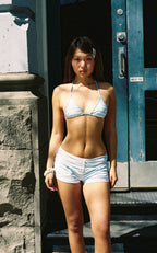 striped bikini top