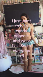 choc mint micro swim skirt